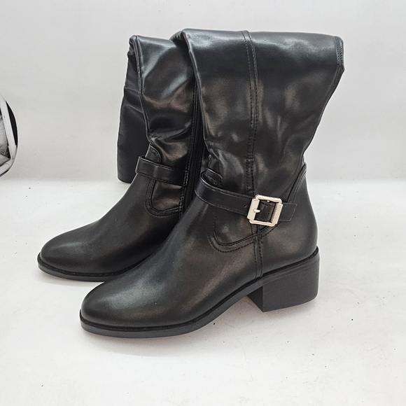 DV Dolce Vita Elyse Black Over The Knee Riding Boots Buckle Detail Women’s 7 - Picture 6 of 10